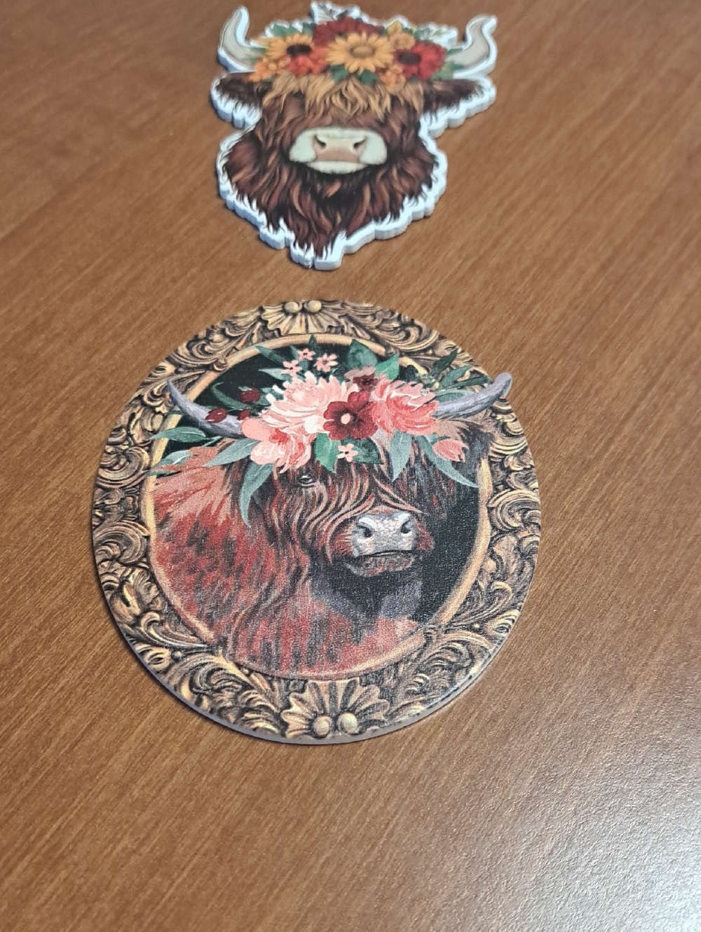 Highland Cow Floral Wood Set/ BUNDLE ONLY